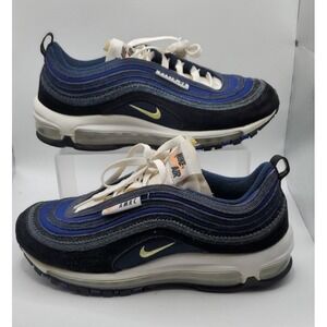 Nike Air Max 97 Mens Size 8 Black Blue Gray Athletic Running‎ Shoes Sneakers